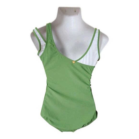 Catherine Malandrino Women's XL Plus Size Asymmetrical Mesh One-Piece Swimsuit - Picture 5 of 5